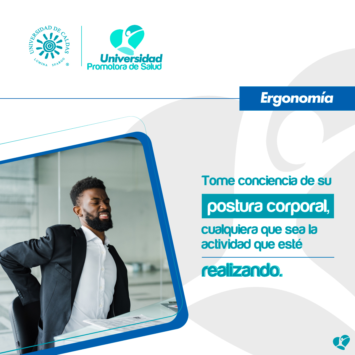 Tome conciencia de su postura corporal