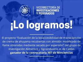 Proyecto U. de Caldas ganador de la convocatoria 907 de Minciencias