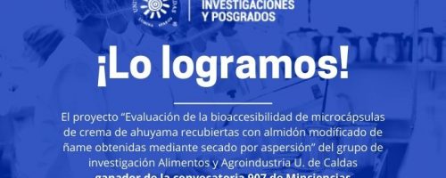 Proyecto U. de Caldas ganador de la convocatoria 907 de Minciencias