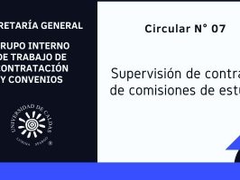 Supervisión de contratos de comisiones de estudio