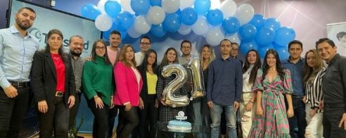 Imagen que muestra el equipo de telesalud en celebración de sus 21 años