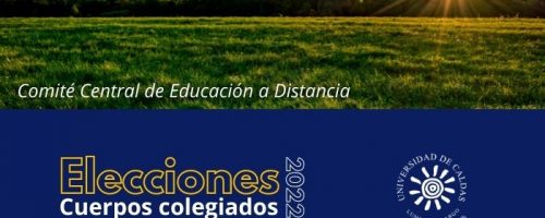Imagen que muestra un campo verde y soleado con un texto acerca de las elecciones de cuerpos colegiados