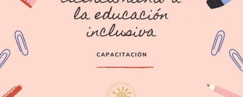 Imagen de color rosado que dice: Acercamiento a la educación inclusiva
