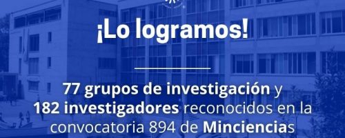 Iman con texto de ¡lo logramos! para los grupos de investigación