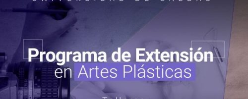 Propoganda de programa de extensión de artes plásticas