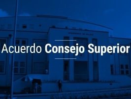 Imagen con filtro azul que contiene la frase: Acuerdo consejo superior