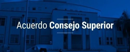 Imagen con filtro azul que contiene la frase: Acuerdo consejo superior