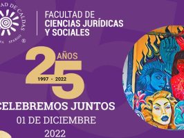 Brochure del cumpleaños de la facultad de ciencias jurídicas y sociales