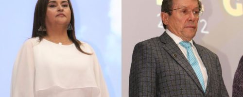 Egresados Gloria Patricia Cortés Jiménez y Eduardo López Villegas