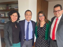 Monisterio de educación reunidos con el rector Fabio Arias