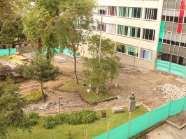 Obras en el parque central de la Universidad de Caldas 2023