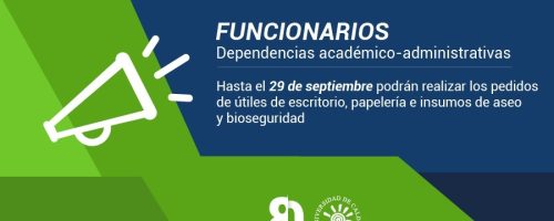 recepción de pedidos de cada dependencia