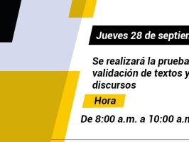 Convocatoria para la presentación de validación de textos y discursos