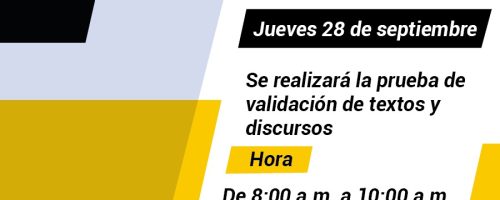 Convocatoria para la presentación de validación de textos y discursos
